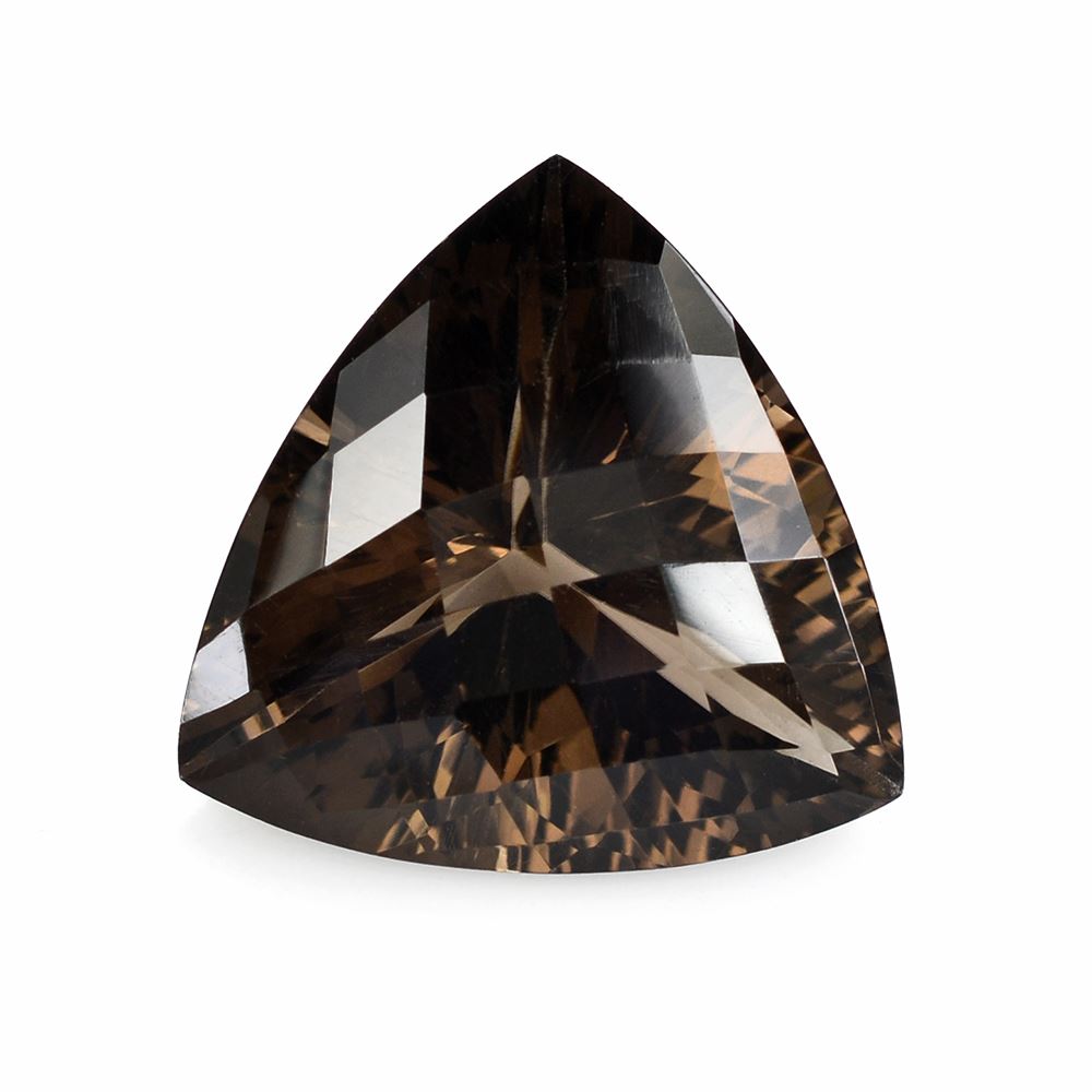 SMOKY QUARTZ CHECKER CUT TRILLION 22MM 25.05Cts.