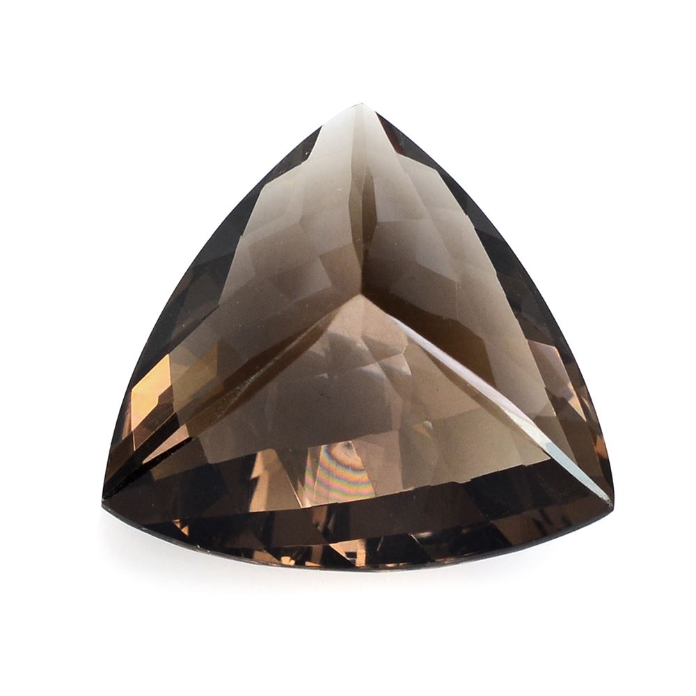 SMOKY QUARTZ CHECKER CUT TRILLION 22MM 25.05Cts.