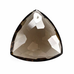 SMOKY QUARTZ HAMMERED CUT BRIOLETTE TRILLION (FULL DRILL) 25MM 30.00 Cts.