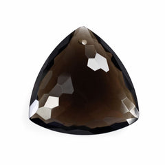 SMOKY QUARTZ HAMMERED CUT BRIOLETTE TRILLION (FULL DRILL) 25MM 30.68Cts.