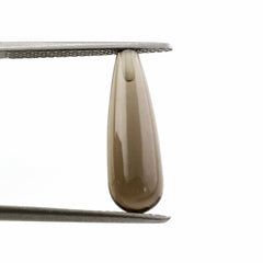 SMOKY QUARTZ PLAIN DROPS (HALF DRILL) 18X6MM 4.60Cts.