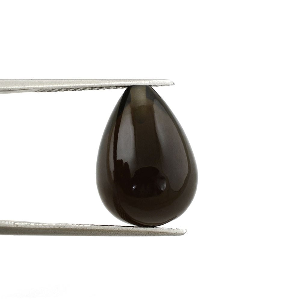 SMOKY QUARTZ PLAIN DROPS (HALF DRILL) 18X13MM 19.73Cts.