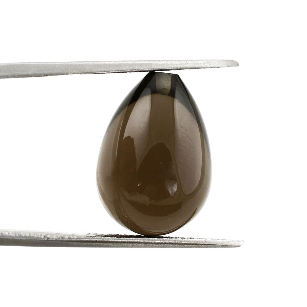 SMOKY QUARTZ PLAIN DROPS (HALF DRILL) 18X13MM 20.04Cts.