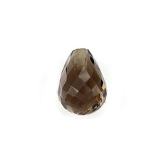 SMOKY QUARTZ FACETED DROPS (HALF DRILL) 8X6MM 2.01Cts.