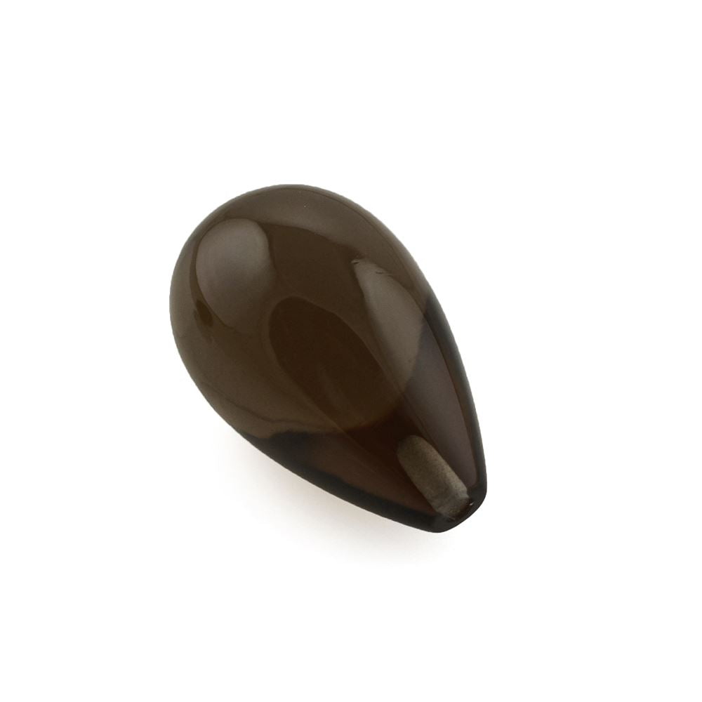 SMOKY QUARTZ PLAIN DROPS (HALF DRILL) 13X8MM 5.61Cts.