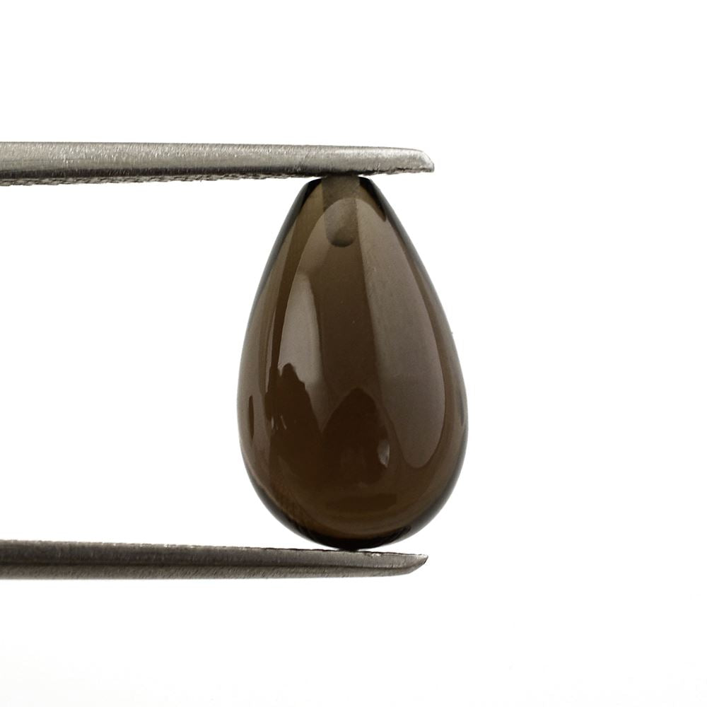 SMOKY QUARTZ PLAIN DROPS (HALF DRILL) 13X8MM 5.61Cts.