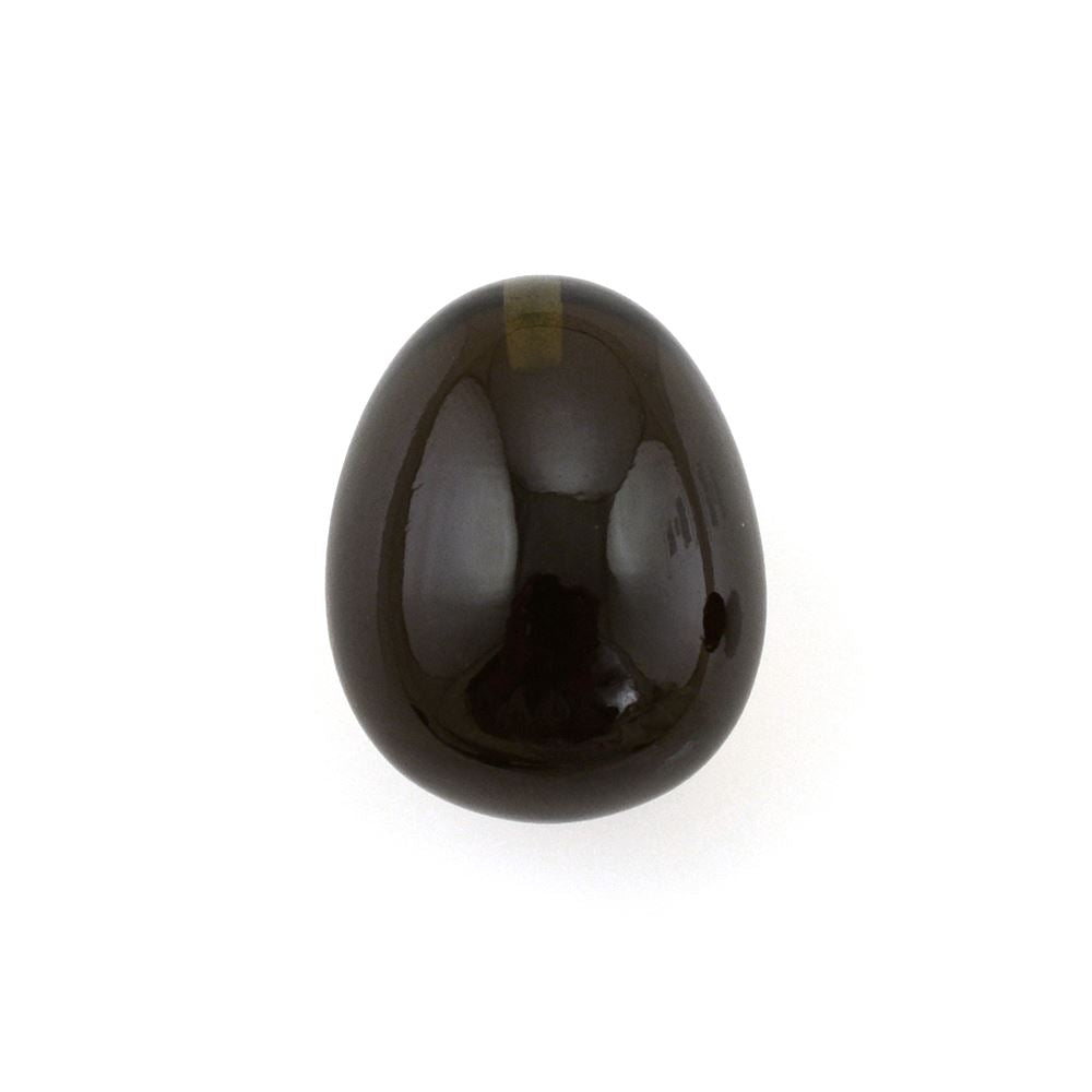 SMOKY QUARTZ PLAIN EGG DROPS (HALF DRILL) 16X13MM 19.42Cts.
