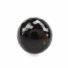 SMOKY QUARTZ FACETED DROPS (HALF DRILL) 24X16MM 42.16Cts.