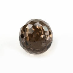SMOKY QUARTZ FACETED DROPS (HALF DRILL) 14X7MM 4.33Cts.