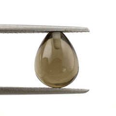 SMOKY QUARTZ PLAIN DROPS (HALF DRILL) 10X8MM 4.50Cts.