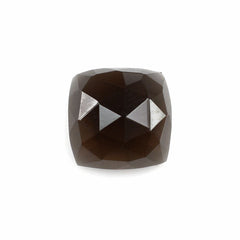 SMOKY QUARTZ ROSE CUT CUSHION CAB 11MM 5.90Cts.