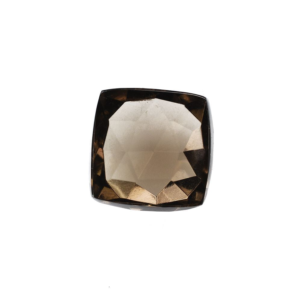 SMOKY QUARTZ ROSE CUT CUSHION CAB 11MM 6.10Cts.