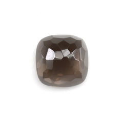 SMOKY QUARTZ IRREGULAR CUT CUSHION CAB 12MM 7.08Cts.
