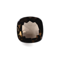 SMOKY QUARTZ IRREGULAR CUT CUSHION CAB 12MM 7.08Cts.