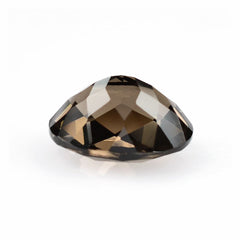 SMOKY QUARTZ CHECKER CUT OVAL 11X9MM 9.96 Cts.
