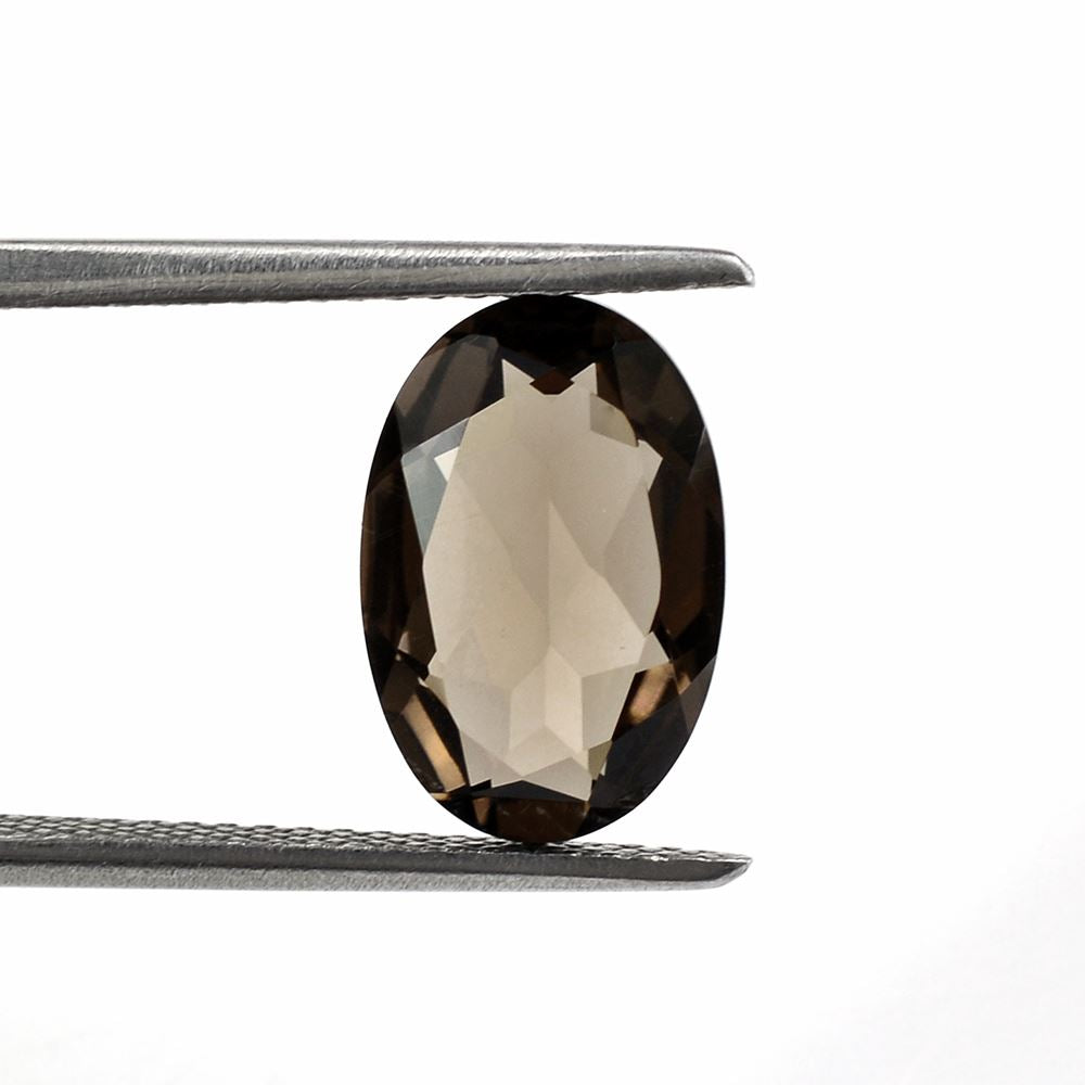 SMOKY QUARTZ CUT OVAL 12X8MM 2.49Cts.