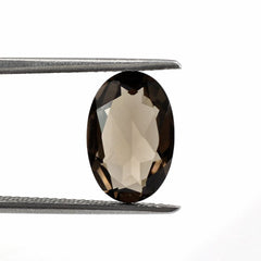 SMOKY QUARTZ CUT OVAL 12X8MM 2.49Cts.