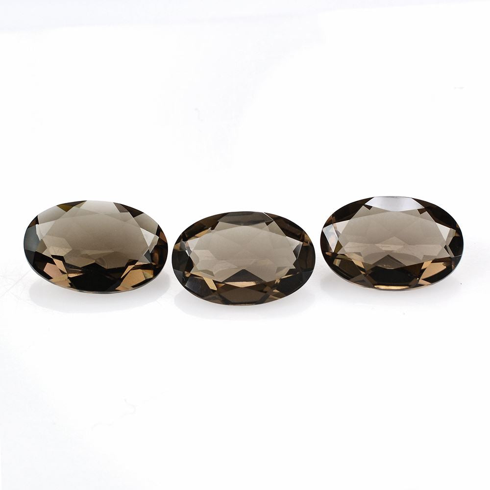 SMOKY QUARTZ CUT OVAL 12X8MM 2.49Cts.