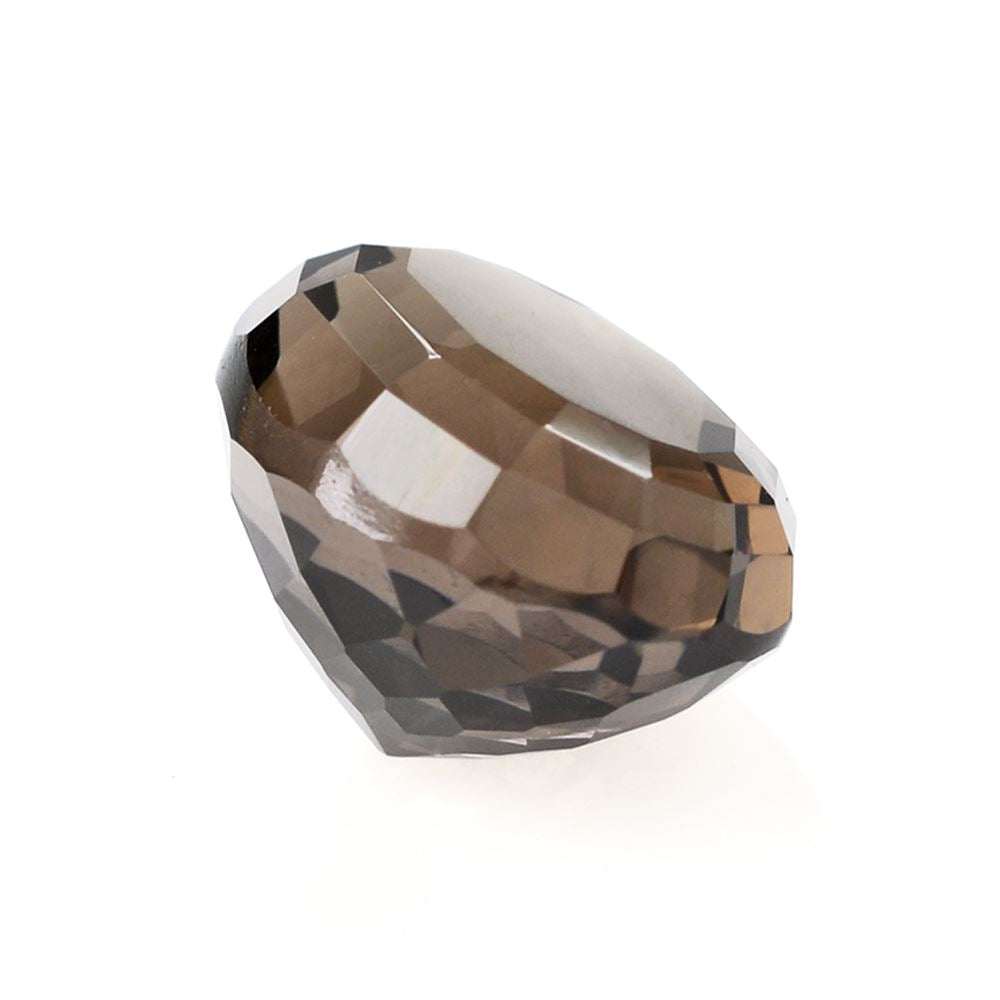 SMOKY QUARTZ STEP CUT ON TOP OVAL 12X10MM 5.90Cts.