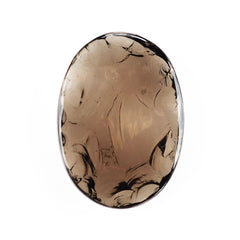 SMOKY QUARTZ ROUGHTOP OVAL CAB 18X13MM 8.70Cts.