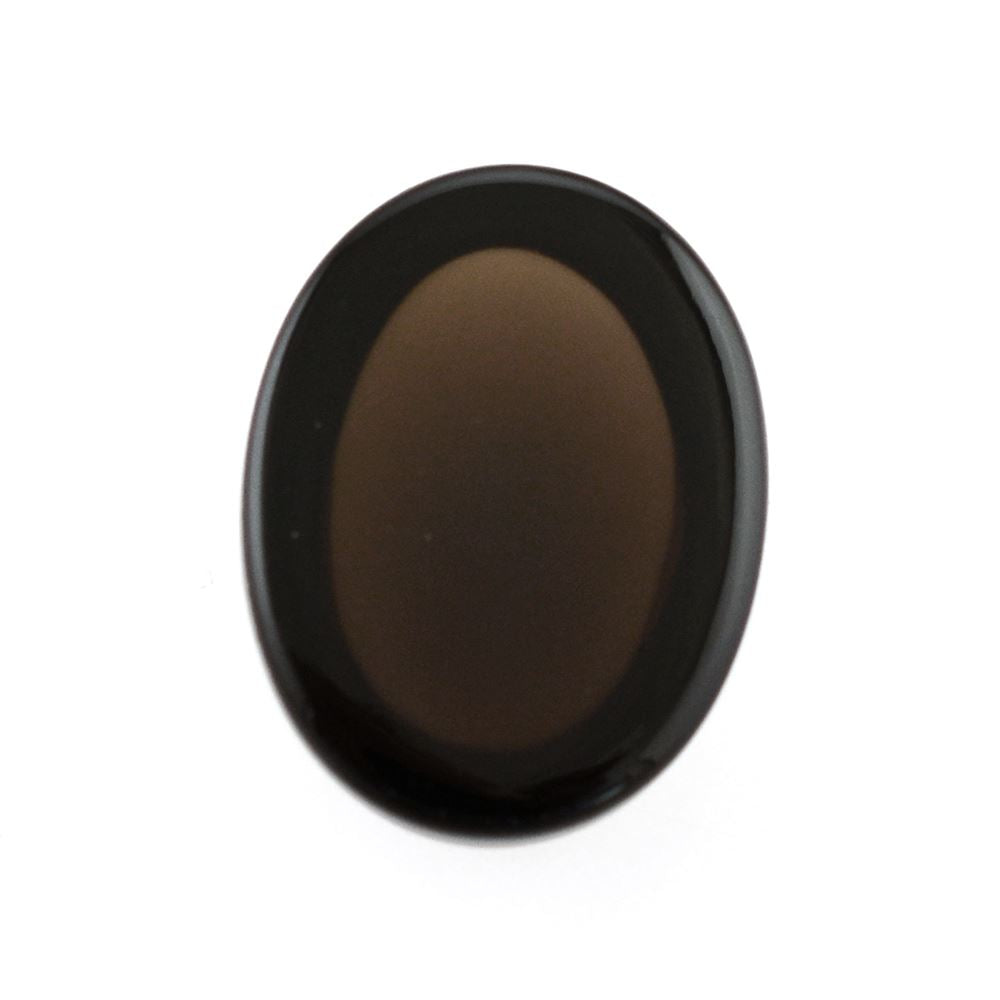 SMOKY QUARTZ OVAL CAB 16X12MM 11.45Cts.