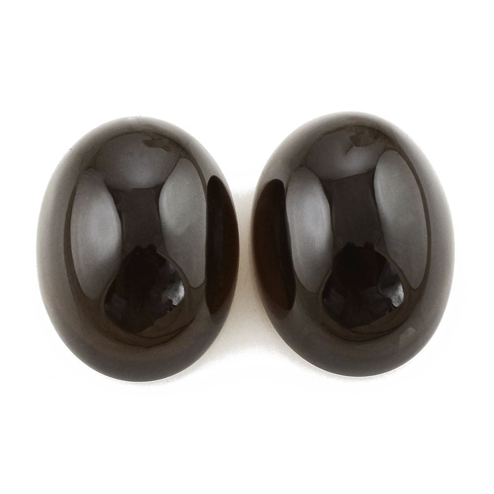 SMOKY QUARTZ OVAL CAB 16X12MM 11.45Cts.