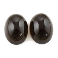 SMOKY QUARTZ OVAL CAB 16X12MM 11.45Cts.