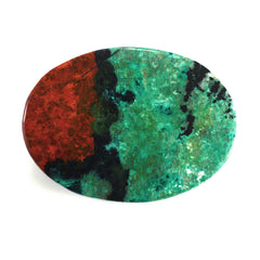 SUNSET CHRYSOCOLLA PLAIN OVAL CAB 30X22MM 41.60 Cts.