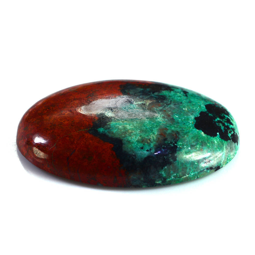 SUNSET CHRYSOCOLLA PLAIN OVAL CAB 40X30MM 85.12 Cts.