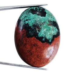 SUNSET CHRYSOCOLLA PLAIN OVAL CAB 40X30MM 85.12 Cts.
