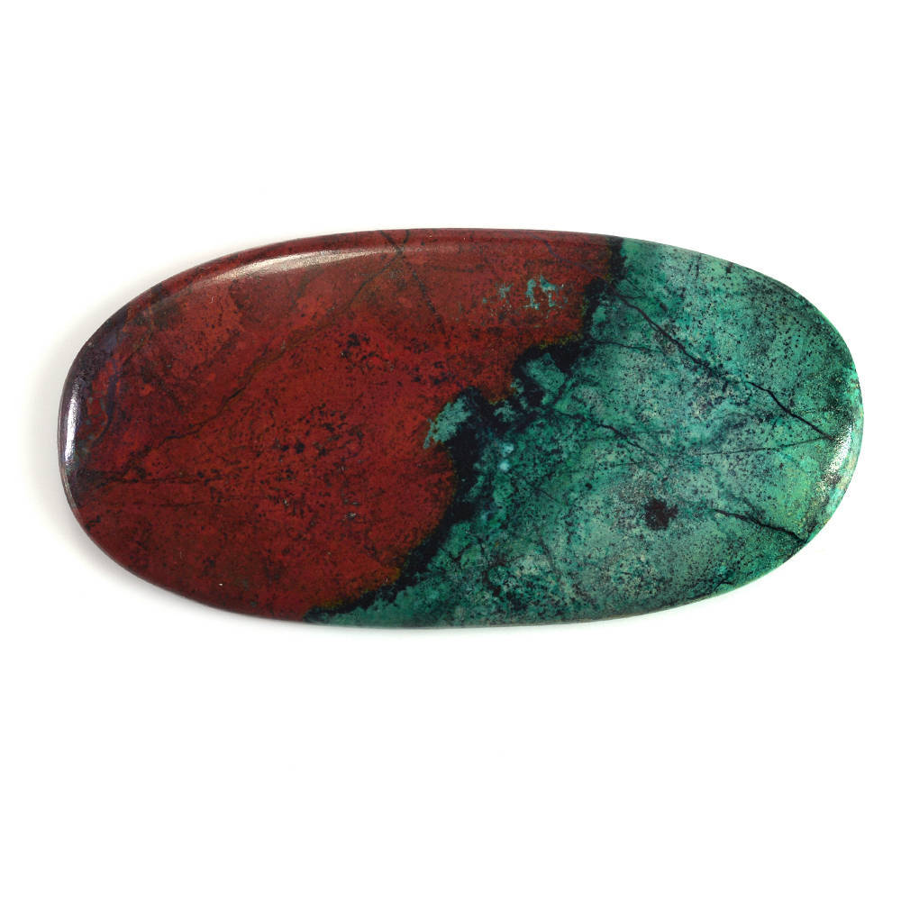 SUNSET CHRYSOCOLLA PLAIN OVAL CAB 65X32MM 119.75 Cts.