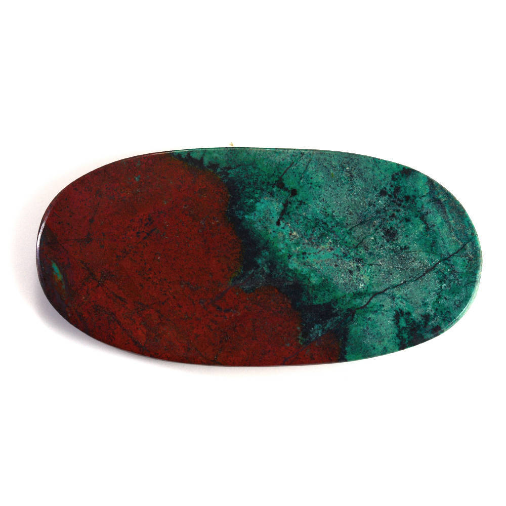 SUNSET CHRYSOCOLLA PLAIN OVAL CAB 65X32MM 119.75 Cts.