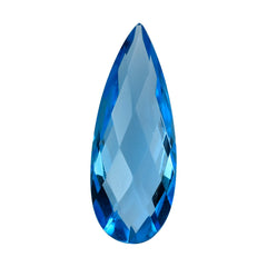 SWISS BLUE TOPAZ BRIOLETTE PEAR 18X7MM 5.08 Cts.