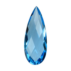SWISS BLUE TOPAZ BRIOLETTE PEAR 18X7MM 5.08 Cts.