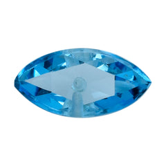SWISS BLUE TOPAZ ROSE CUT MARQUISE CAB (TWO-H/D) 10X5MM 1.30 Cts.