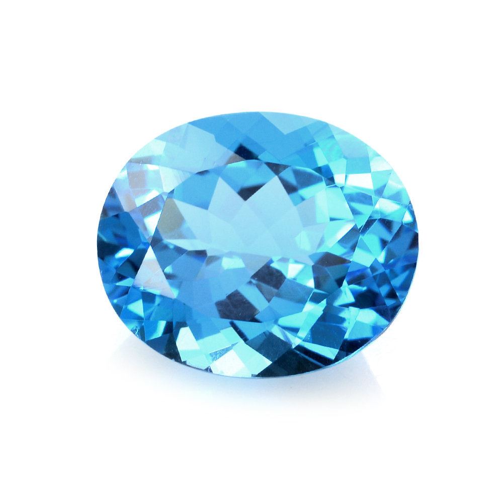 SWISS BLUE TOPAZ CUT OVAL 15.50X13MM 11.65 Cts.