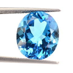 SWISS BLUE TOPAZ CUT OVAL 15.50X13MM 11.65 Cts.