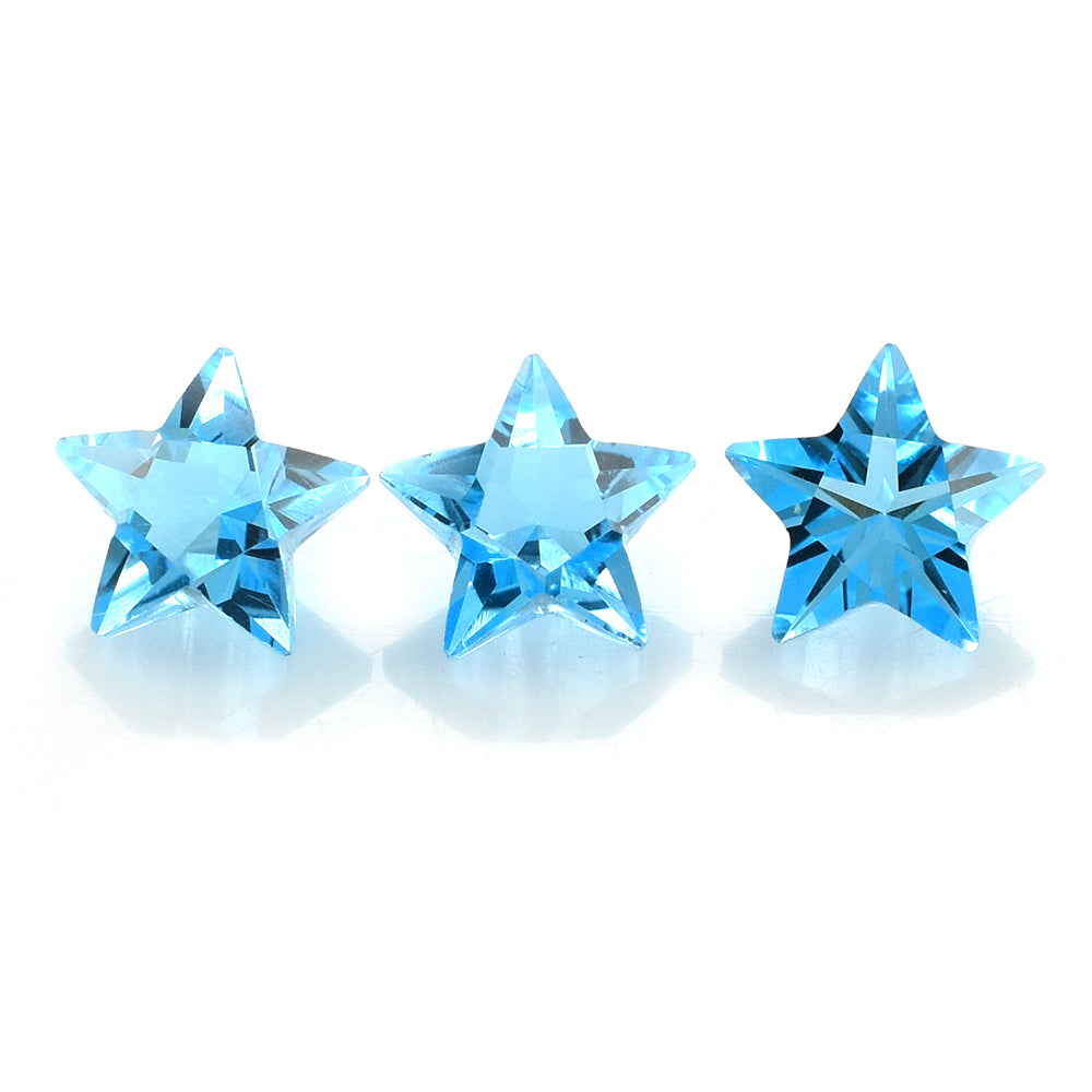 SWISS BLUE TOPAZ CUT STAR 8MM (TH.5.20-5.60MM) 1.94 Cts.