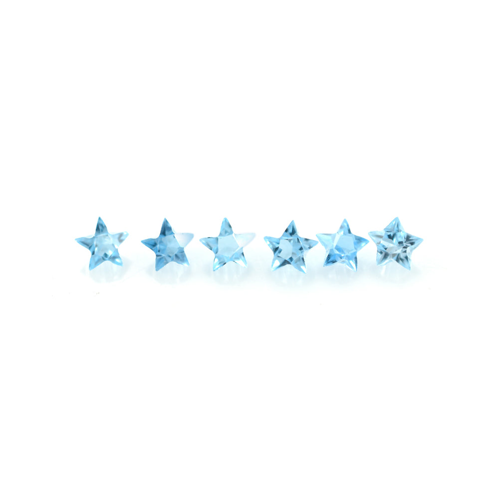 SWISS BLUE TOPAZ CUT STAR 4MM (TH.2.60-3.00MM) 0.25 Cts.