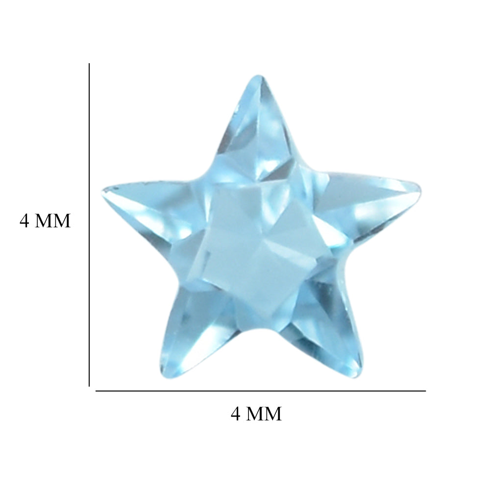 SWISS BLUE TOPAZ CUT STAR 4MM (TH.2.60-3.00MM) 0.25 Cts.