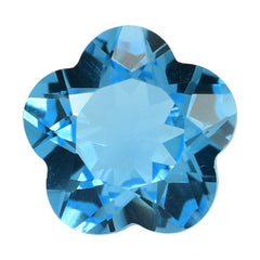 SWISS BLUE TOPAZ CUT FLOWER 5 LEAF 8MM (TH. 4.80-5.20MM) 2.42 Cts.