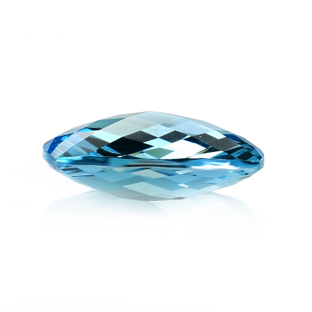 SWISS BLUE TOPAZ CHECKER CUT BRIOLETTE (BABY SWISS) (CLEAN) 20.00X15.00 MM 21.20 Cts.