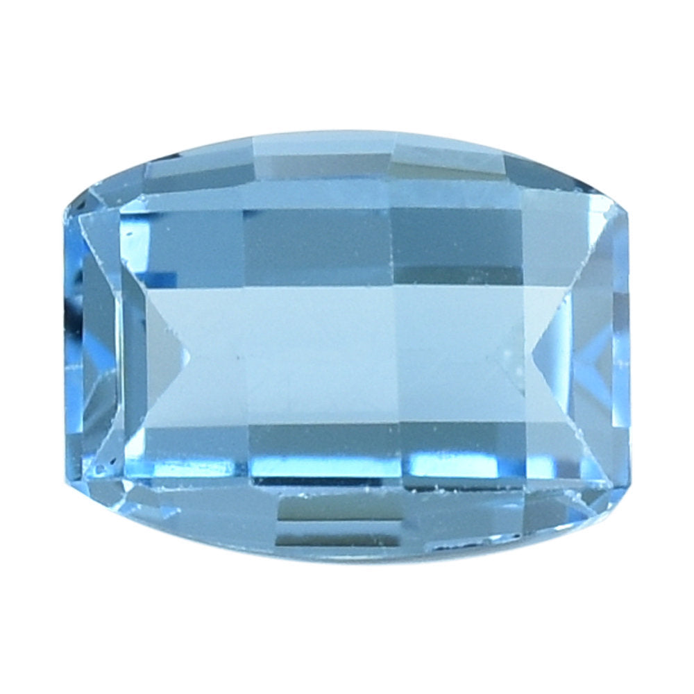 SWISS BLUE TOPAZ BAR CUT BARREL (DES#128) 8X6MM 2.15 Cts.