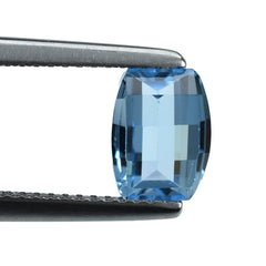 SWISS BLUE TOPAZ BAR CUT BARREL (DES#128) 8X6MM 2.15 Cts.