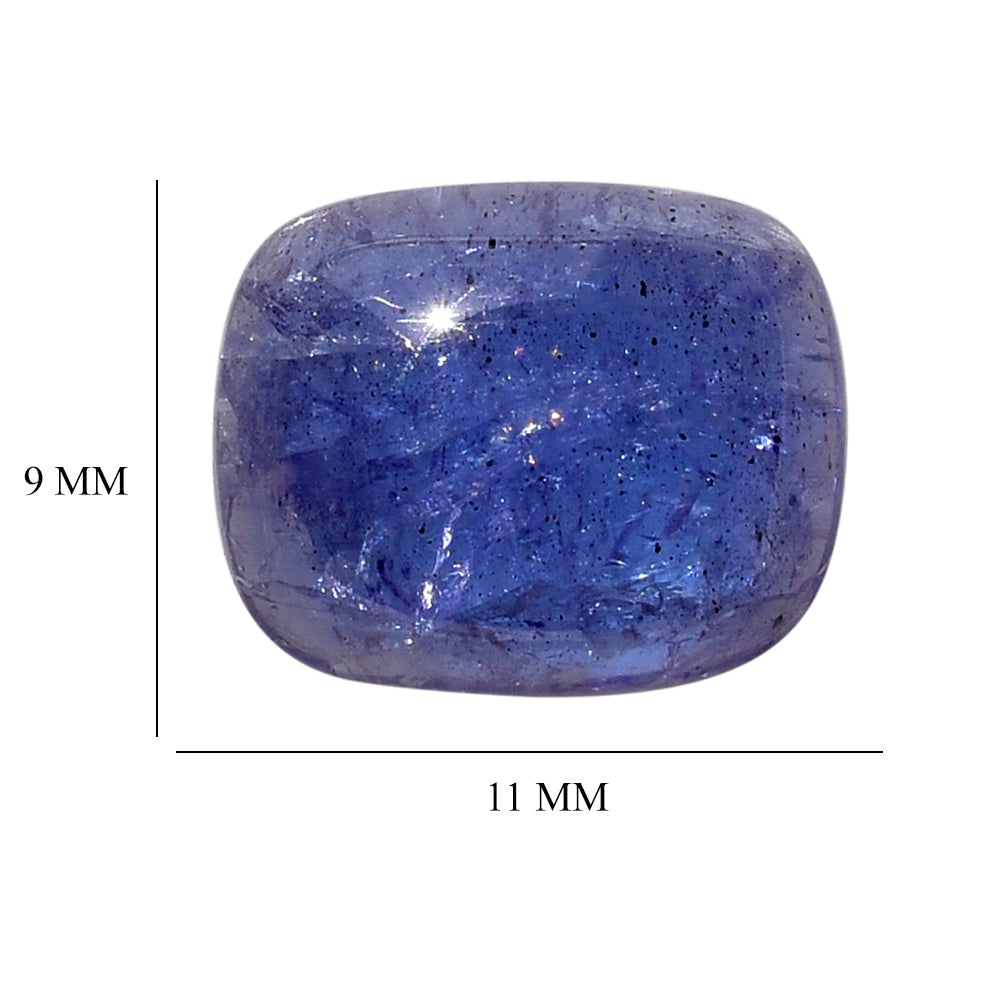 MILKY TANZANITE CUSHION CAB (A-SEMI MILKY) 11X9MM 4.60 Cts.