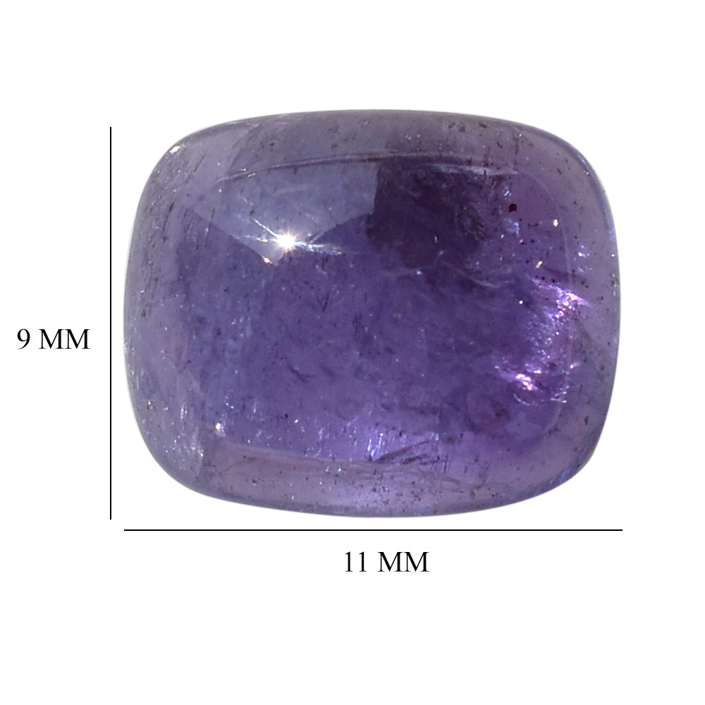 MILKY TANZANITE CUSHION CAB (A-SEMI MILKY) 11X9MM 4.70 Cts.