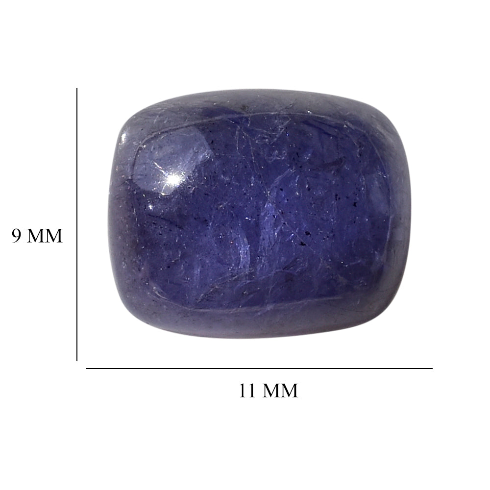 MILKY TANZANITE CUSHION CAB (A) 11X9MM 5.10 Cts.