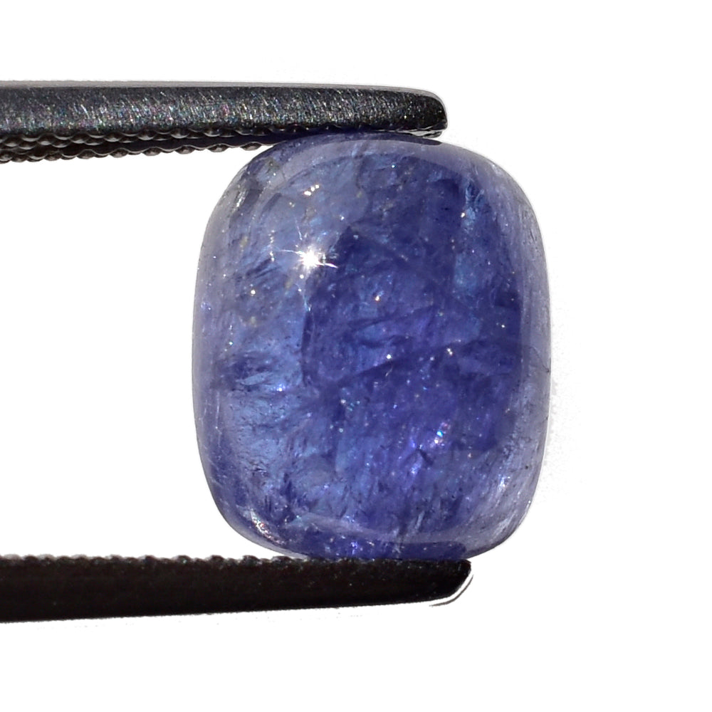 MILKY TANZANITE CUSHION CAB (AAA) 11X9MM 4.80 Cts.