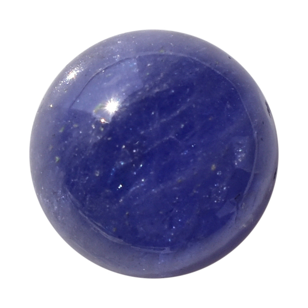 MILKY TANZANITE ROUND CAB (AA) 12MM 9.50 Cts.