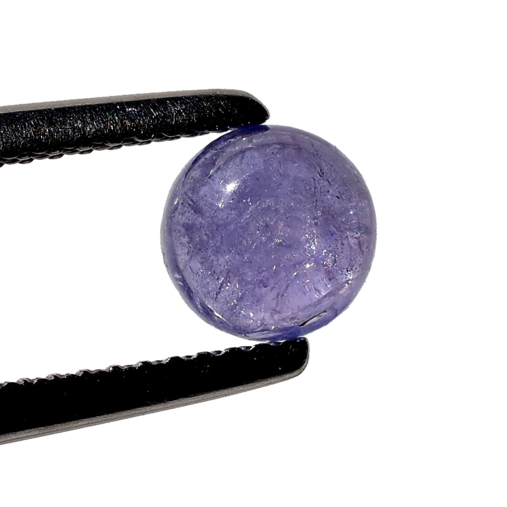 MILKY TANZANITE ROUND CAB (AA-SEMI MILKY) 6MM 1.15 Cts.